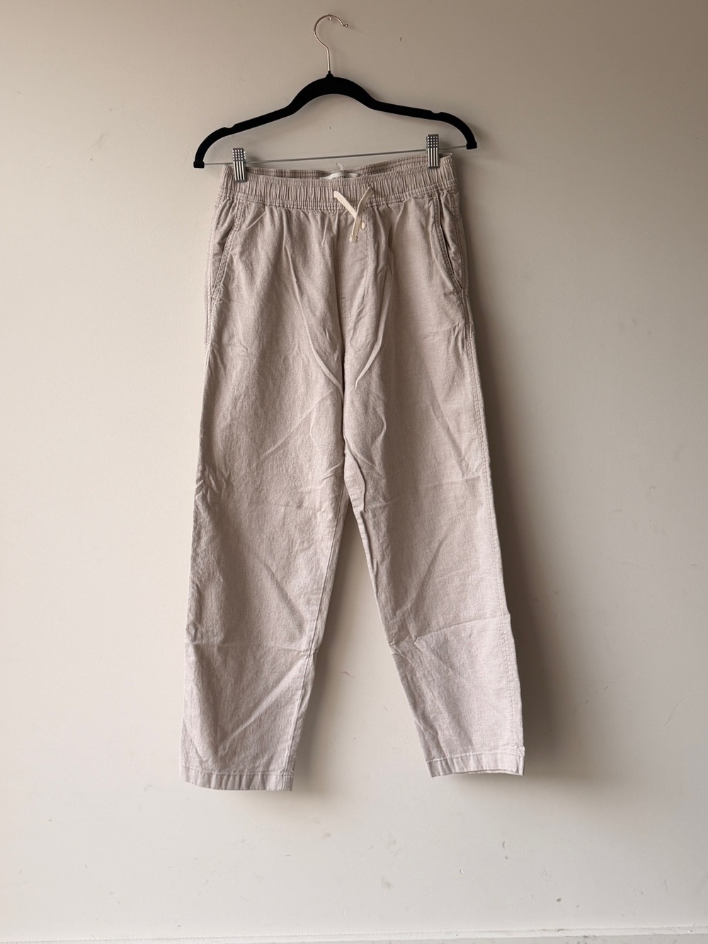 Hollister Light Beige Drawstring Joggers